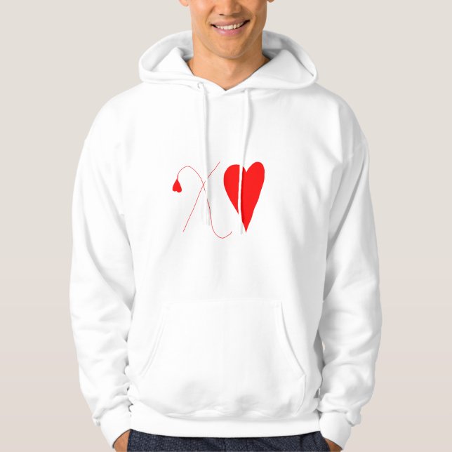 XO-Valentinstag-Design Hoodie (Vorderseite)