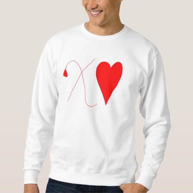 XO-Valentinstag-Design Sweatshirt (Vorderseite)