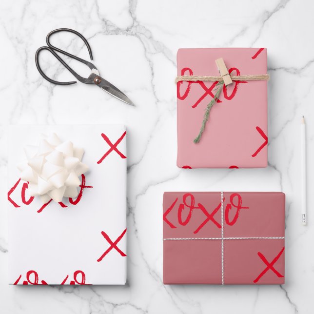Xo Wrapping Paper Sheets Geschenkpapier Set (Vorderseite)