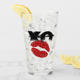 XO XO küssen mir Retro Glass / Fun Party Drinks Glas