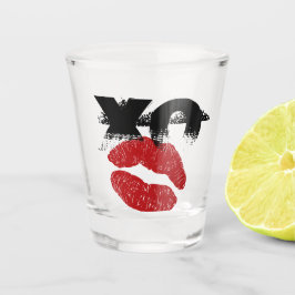 XO XO küssen mir Retro Shot Glass /Weddings Fun Pa Schnapsglas