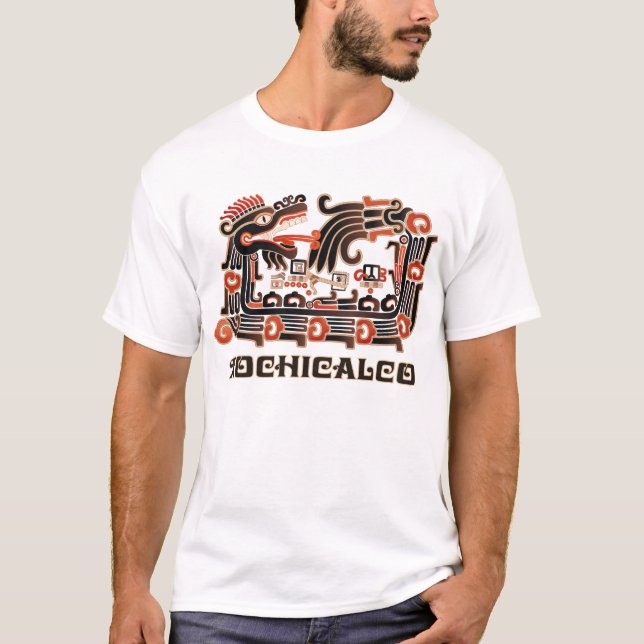 Xochicalco Pyramide mit Federn versehene Schlange T-Shirt (Vorderseite)