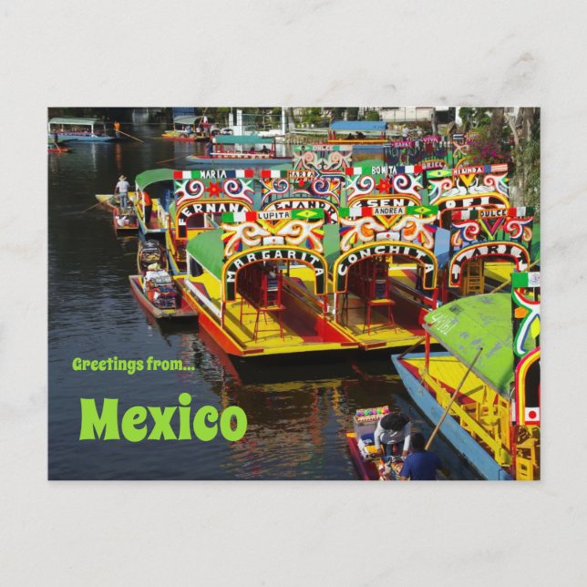 Xochimilco Mexiko Postkarte (Vorderseite)