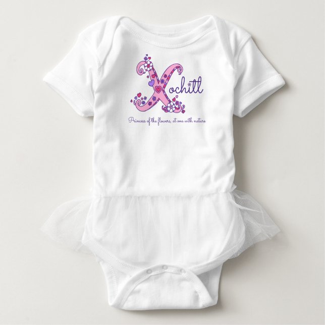 Xochitgirls X-Name bedeutet monogramm Kinder Shirt (Vorderseite)