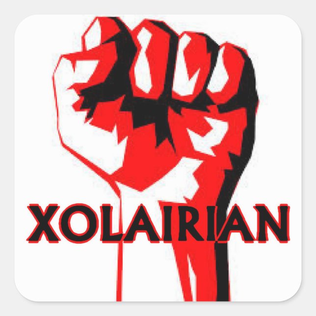 Xolairian Quadratischer Aufkleber (Vorderseite)