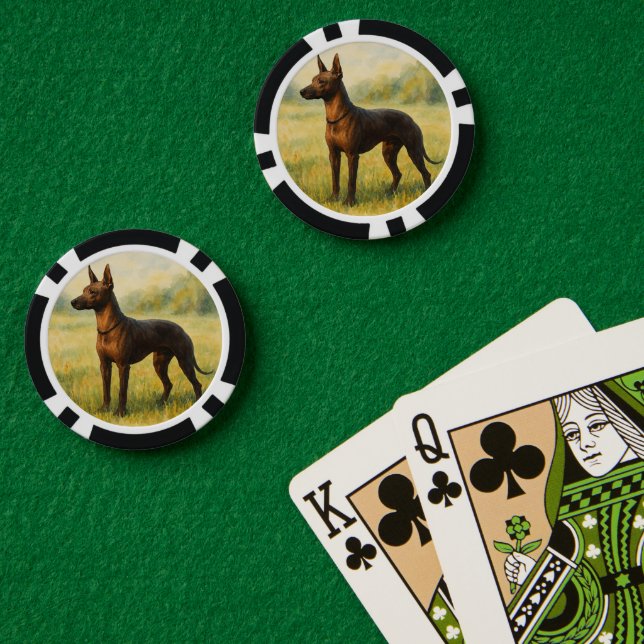 Xoloitzcuintle Pokerchips (Pokertisch (doppelt))