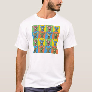 Xoloitzcuintli Cartoon Pop-Kunst, mexikanisches T-Shirt