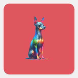 Xoloitzcuintli Dog Quadratischer Aufkleber