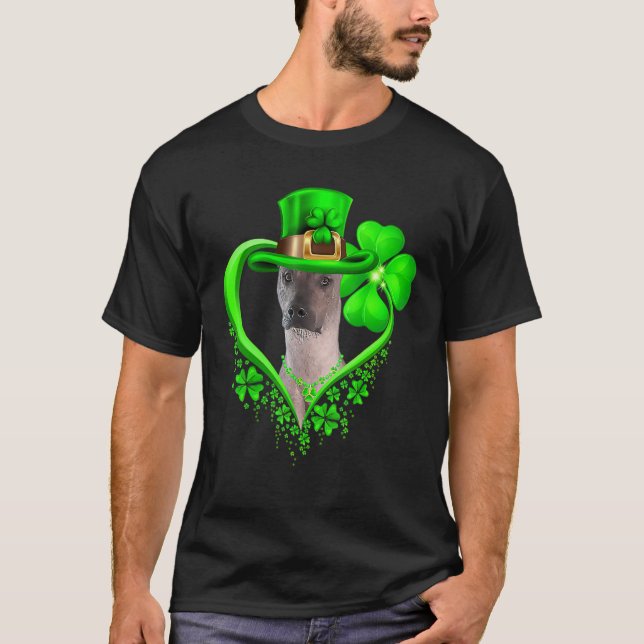 Xoloitzcuintli Dog St Patricks Day Lover Irish Sha T-Shirt (Vorderseite)