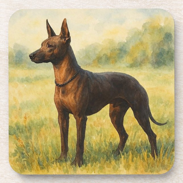 Xoloitzcuintli Getränkeuntersetzer (Vorderseite)