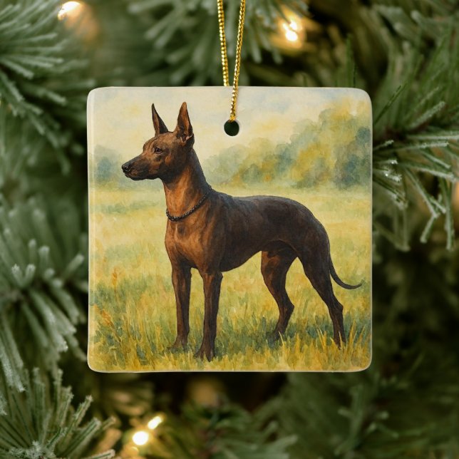 Xoloitzcuintli Keramikornament (Baum)