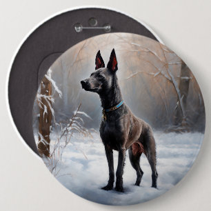 Xoloitzcuintli Lass es schneien Weihnachten Button