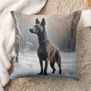 Xoloitzcuintli Lass es schneien Weihnachten Kissen