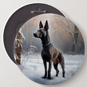 Xoloitzcuintli Lass es Weihnachten Button