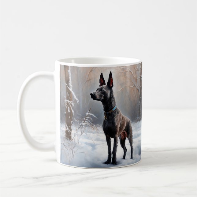 Xoloitzcuintli Lass es Weihnachten Kaffeetasse (Links)