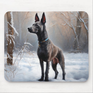 Xoloitzcuintli Lass es Weihnachten Mousepad
