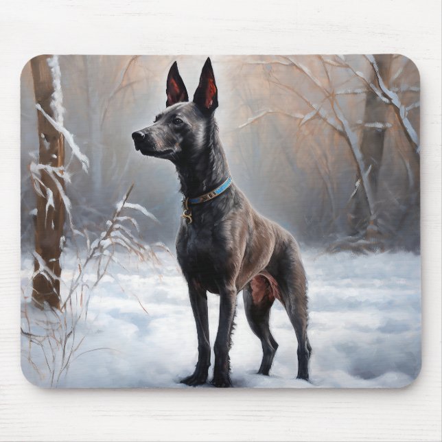 Xoloitzcuintli Lass es Weihnachten Mousepad (Vorne)