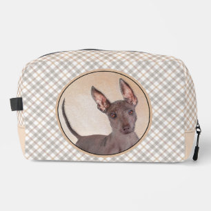 Xoloitzcuintli Malerei Haarloser Leberroter Hund K Waschbeutel