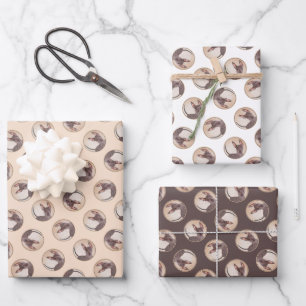 Xoloitzcuintli Malerei Haarloses Leber Roter Hund  Geschenkpapier Set