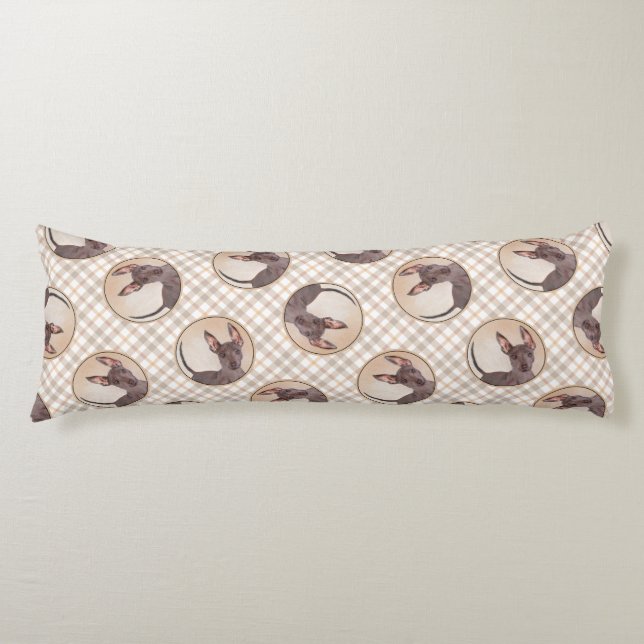 Xoloitzcuintli Malerei Haarloses Leber Roter Hund  Seitenschläferkissen (Vorderseite)