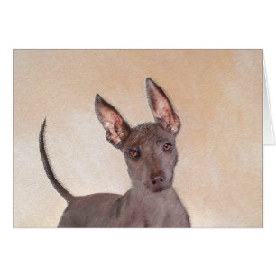 Xoloitzcuintli Malerei - Niedliche Original Dog Ar