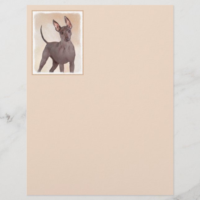 Xoloitzcuintli Malerei - Niedliche Original Dog Ar (Vorderseite)