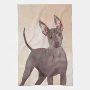 Xoloitzcuintli Malerei - Niedliche Original Dog Ar Geschirrtuch