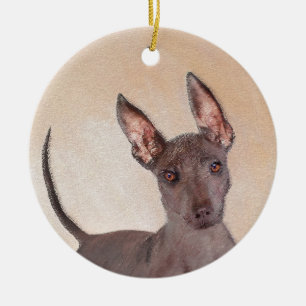 Xoloitzcuintli Malerei - Niedliche Original Dog Ar Keramik Ornament
