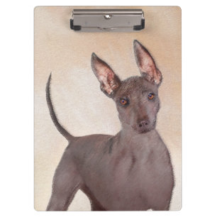 Xoloitzcuintli Malerei - Niedliche Original Dog Ar Klemmbrett
