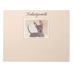 Xoloitzcuintli Malerei - Niedliche Original Dog Ar Notizblock