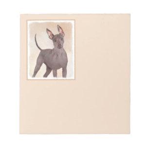 Xoloitzcuintli Malerei - Niedliche Original Dog Ar Notizblock