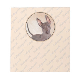 Xoloitzcuintli Malerei - Niedliche Original Dog Ar Notizblock