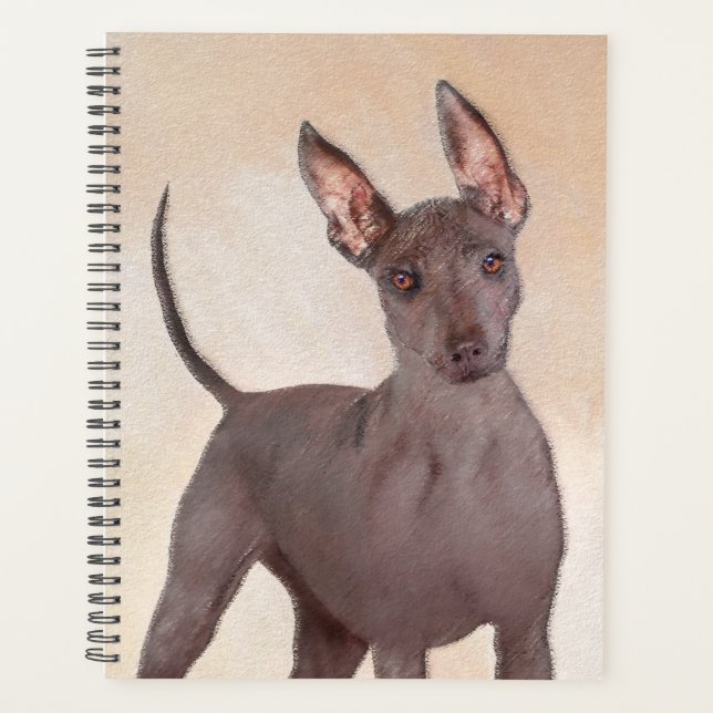 Xoloitzcuintli Malerei - Niedliche Original Dog Ar Planer (Vorderseite)