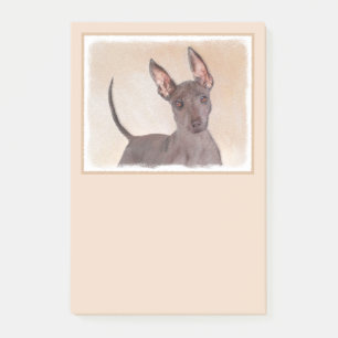 Xoloitzcuintli Malerei - Niedliche Original Dog Ar Post-it Klebezettel