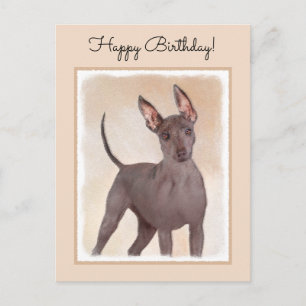 Xoloitzcuintli Malerei - Niedliche Original Dog Ar Postkarte