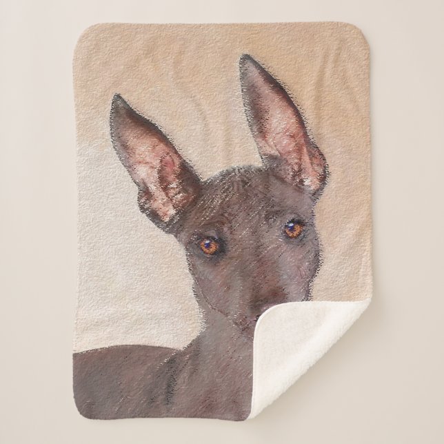 Xoloitzcuintli Malerei - Niedliche Original Dog Ar Sherpadecke (Vorderseite)
