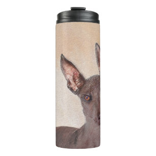 Xoloitzcuintli Malerei - Niedliche Original Dog Ar Thermosbecher