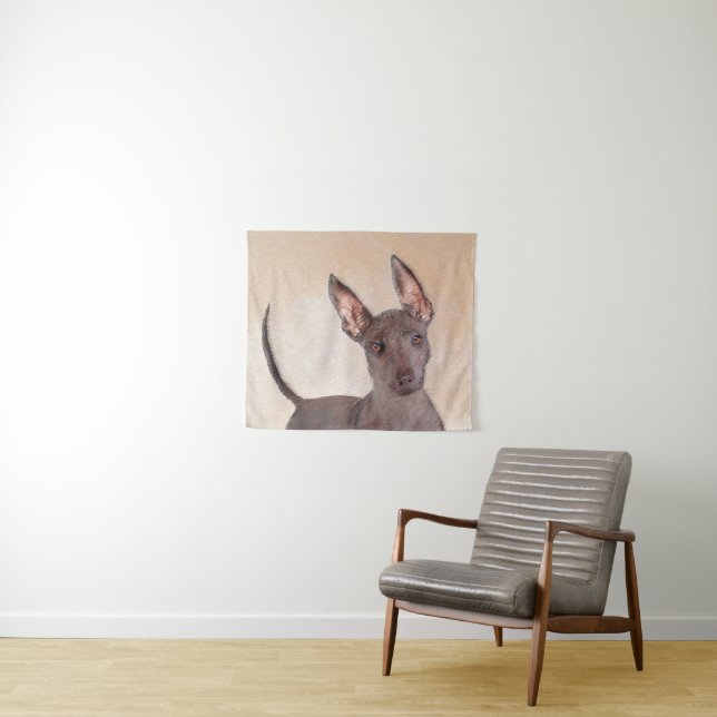 Xoloitzcuintli Malerei - Niedliche Original Dog Ar Wandteppich (Beispiel (Horizontal))