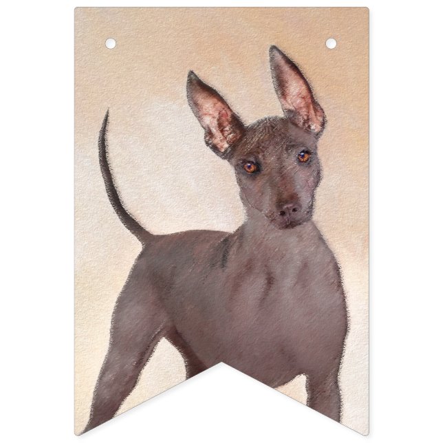 Xoloitzcuintli Malerei - Niedliche Original Dog Ar Wimpelkette (Erste Fahne)