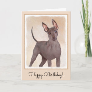 Xoloitzcuintli Malerei - Niedliche Original Hunde Karte