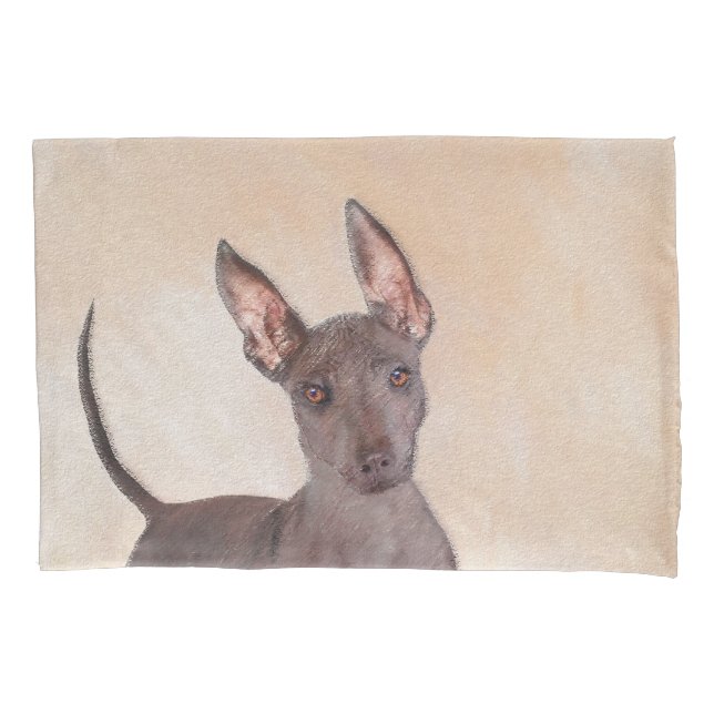 Xoloitzcuintli Malerei - Niedliche Original Hunde  Kissenbezug (Vorderseite)