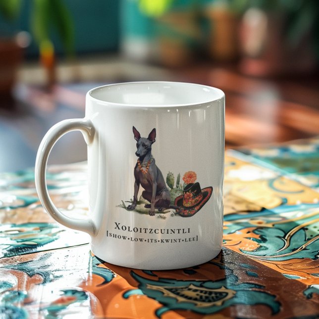 Xoloitzcuintli | Mexikanischer Frischhund mit Wass Kaffeetasse (Von Creator hochgeladen)