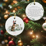 Xoloitzcuintli | Mexikanischer Frischhund mit Wass Keramik Ornament<br><div class="desc">Feiern Sie Ihre Liebe für das Xoloitzcuintli mit diesem wunderschön gestalteten Watercolor Mexican Hairless Keramik Ornament. Mit einem eleganten, handbemalten Design des ikonischen Xoloitzcuintli verbindet dieses Ornament mexikanisches Erbe mit dem Feiertagsjubiläum Ihres Weihnachtsbaumes. Die faszinierende Aquarellbild erfasst die edle Präsenz des Hundes, die mit festlichen Akzenten wie einer roten Weihnachtsmannmütze...</div>