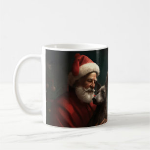 Xoloitzcuintli mit dem Weihnachtsmann Weihnachten Kaffeetasse