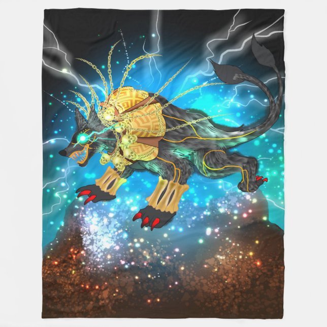 Xolotl der Aztekengott Fleecedecke (Vorderseite)