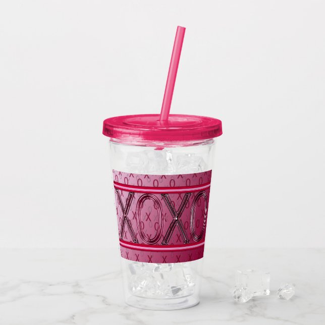 'XOXO' Acrylic Tumbler Acryltrinkbecher (Rückseite Ice)