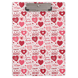 XOXO & Always Be Mine Pink Red Klemmbrett
