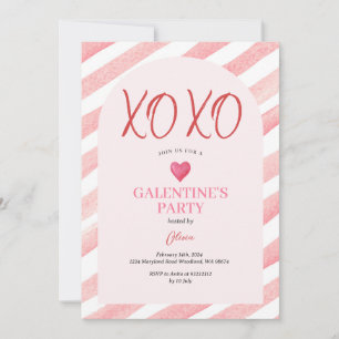 XOXO Arch Rosa Galentine's Day Abendessen Valentin Einladung