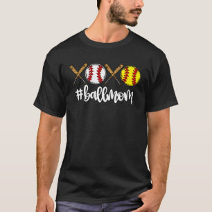 XOXO Ball Mama Baseball Softball Mutter Tag Beste T-Shirt