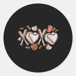 Xoxo Baseball Boys Valentinstag Shirts Männer Frau Runder Aufkleber